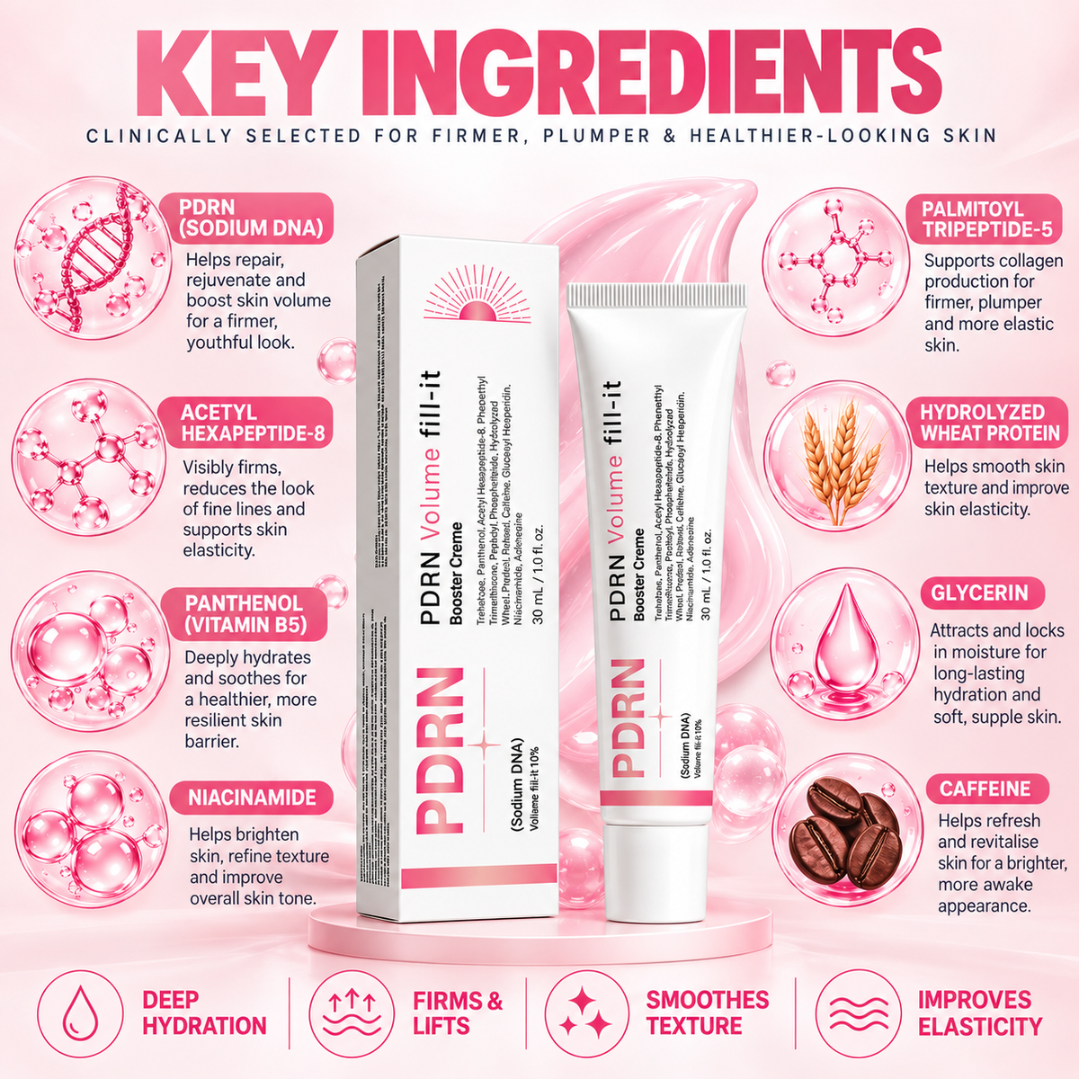 PDRN Volume Booster Shot™
Plumping Peptide Treatment