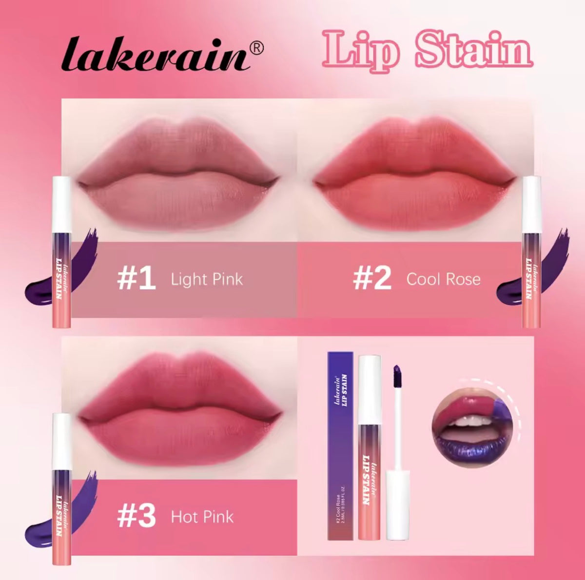 Peel Off Lip Stain Tint - Buy 1 Get 2 Free
