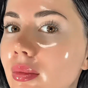 Customer showing fresh, hydrated skin