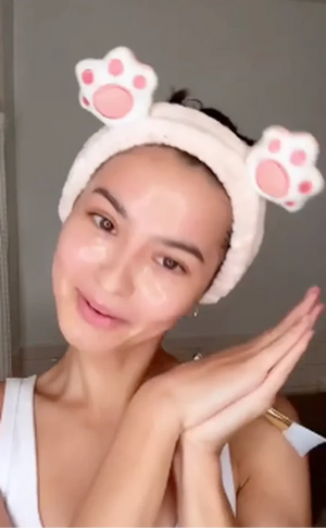 Customer with plump, hydrated skin