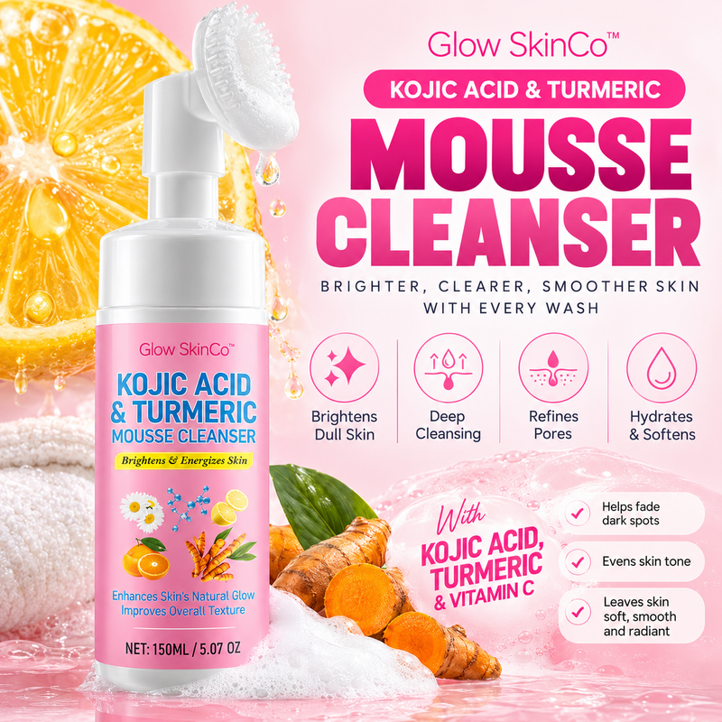 Kojic Acid & Turmeric Brightening Foam Mousse Cleanser