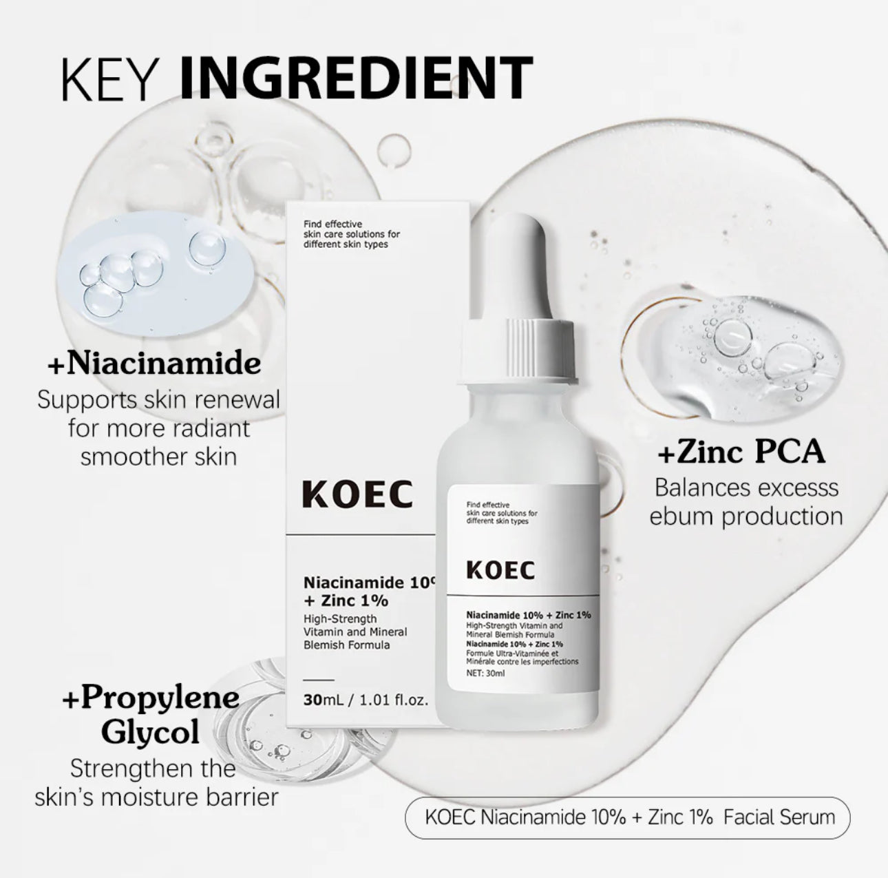 10% Niacinamide + 1% Zinc Serum