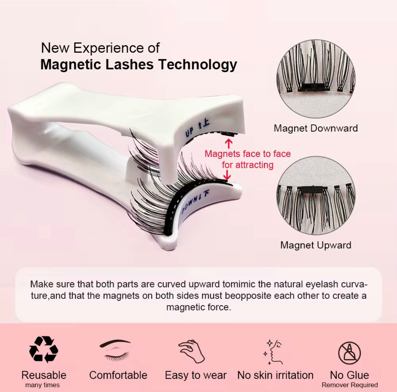 Glow SkinCo™ Magnetic Lashes With Applicator