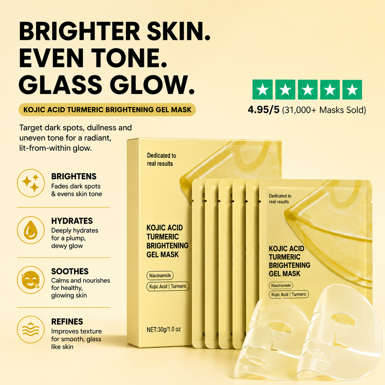 Bio Collagen Viral Face Mask 4Pcs
