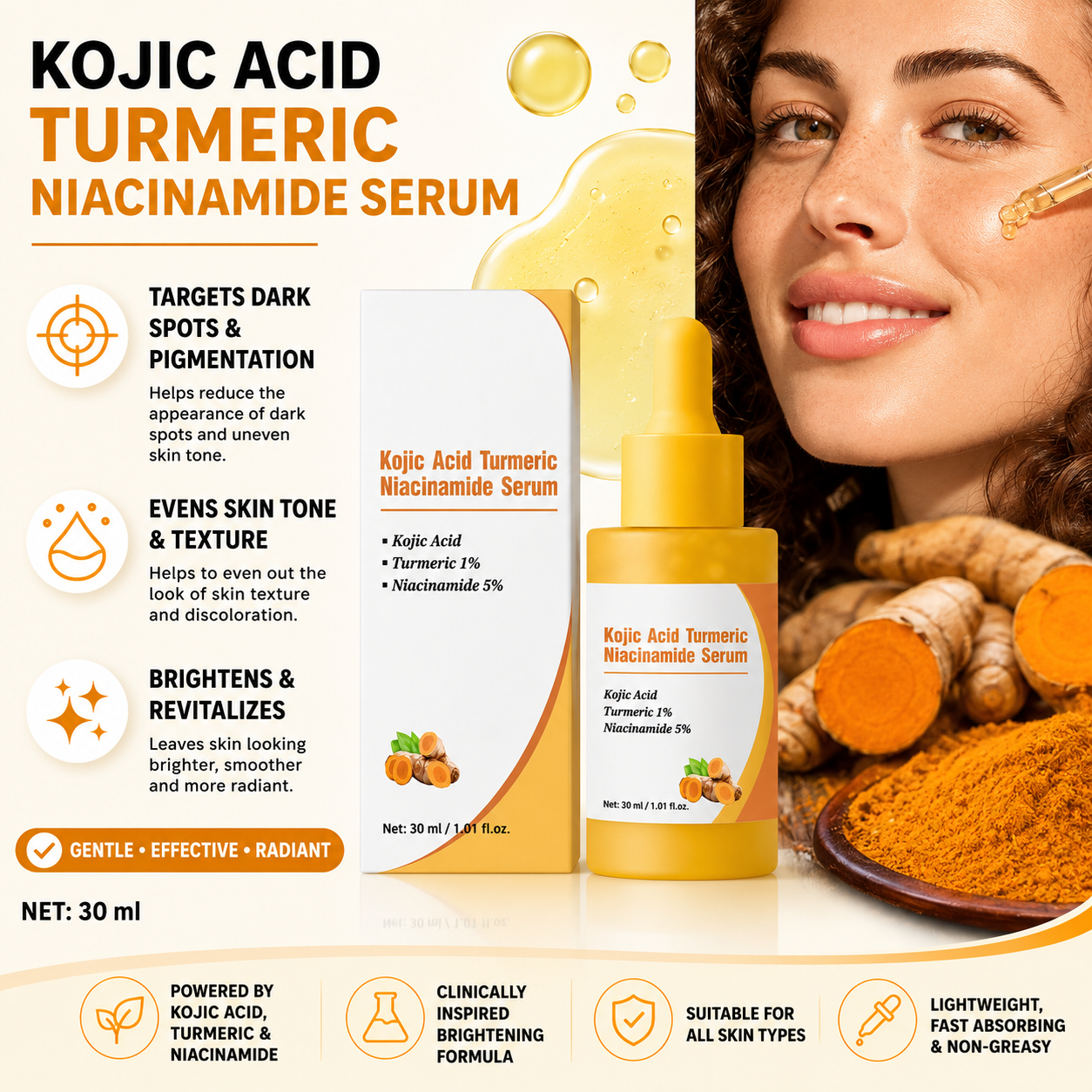Kojic Acid & Turmeric Brightening + Dark Spot System