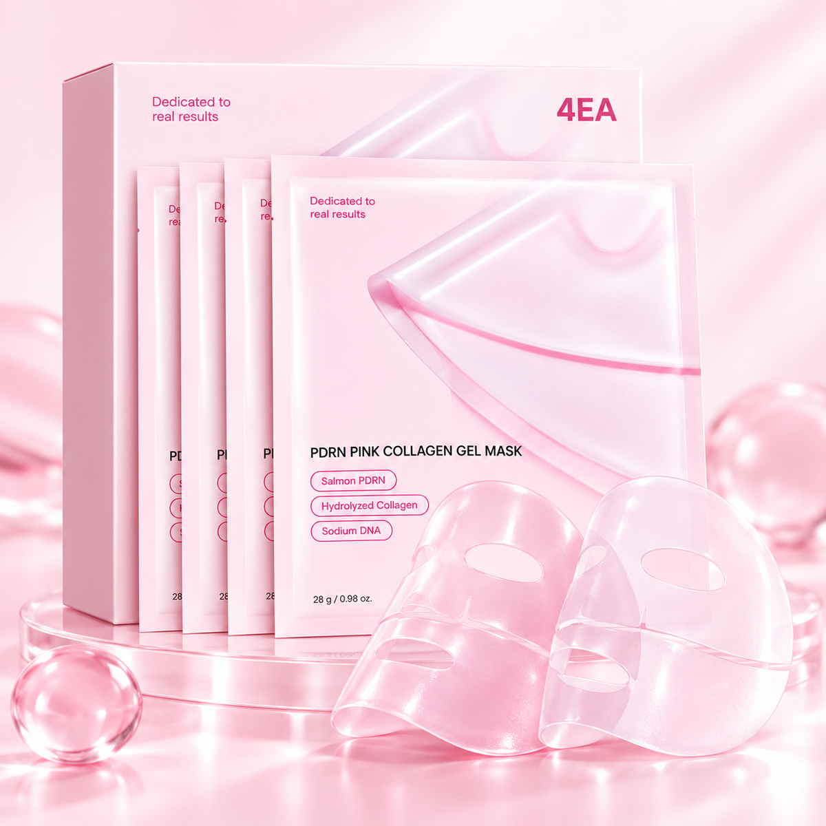 PDRN Bio-Collagen Repair Mask 4Pcs