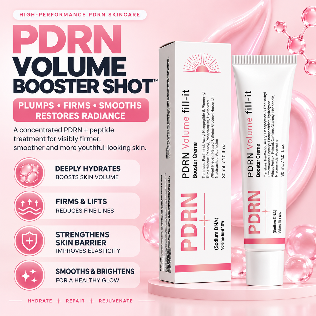PDRN Volume Booster Shot™

Plumping Peptide Treatment