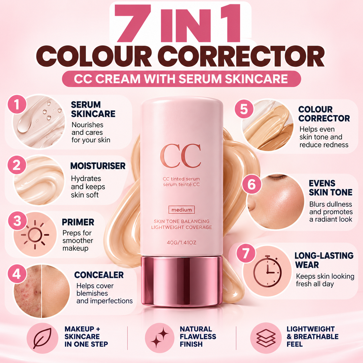SkinPerfect 7-in-1 CC Serum Foundation Cream