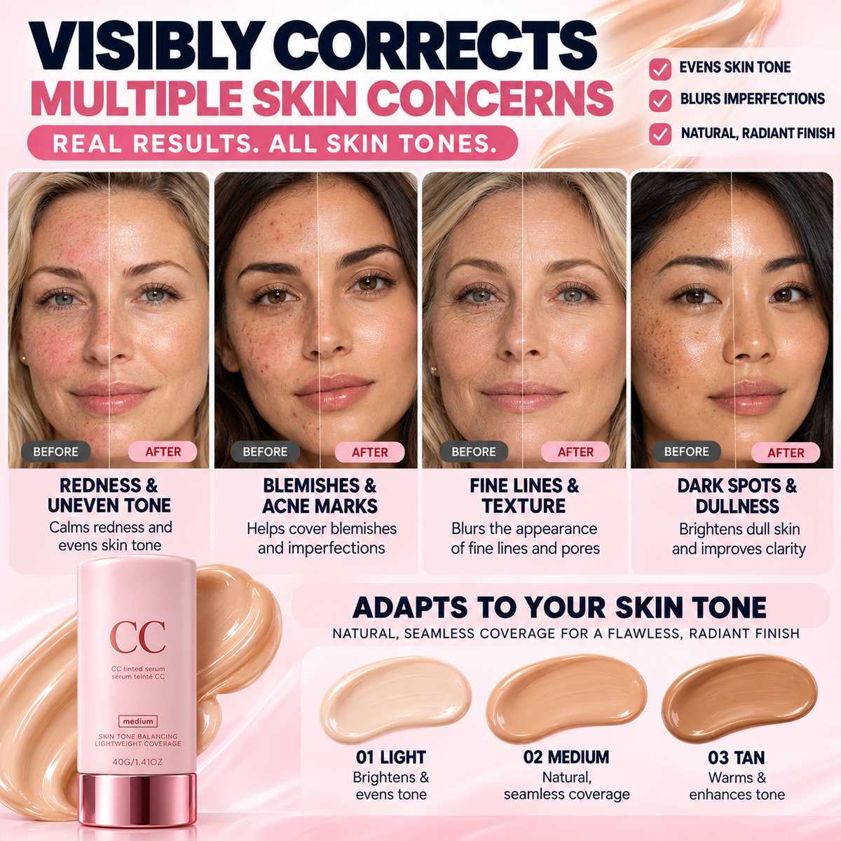 SkinPerfect 7-in-1 CC Serum Foundation Cream