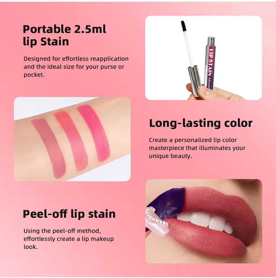 Peel Off Lip Stain Tint - Buy 1 Get 2 Free