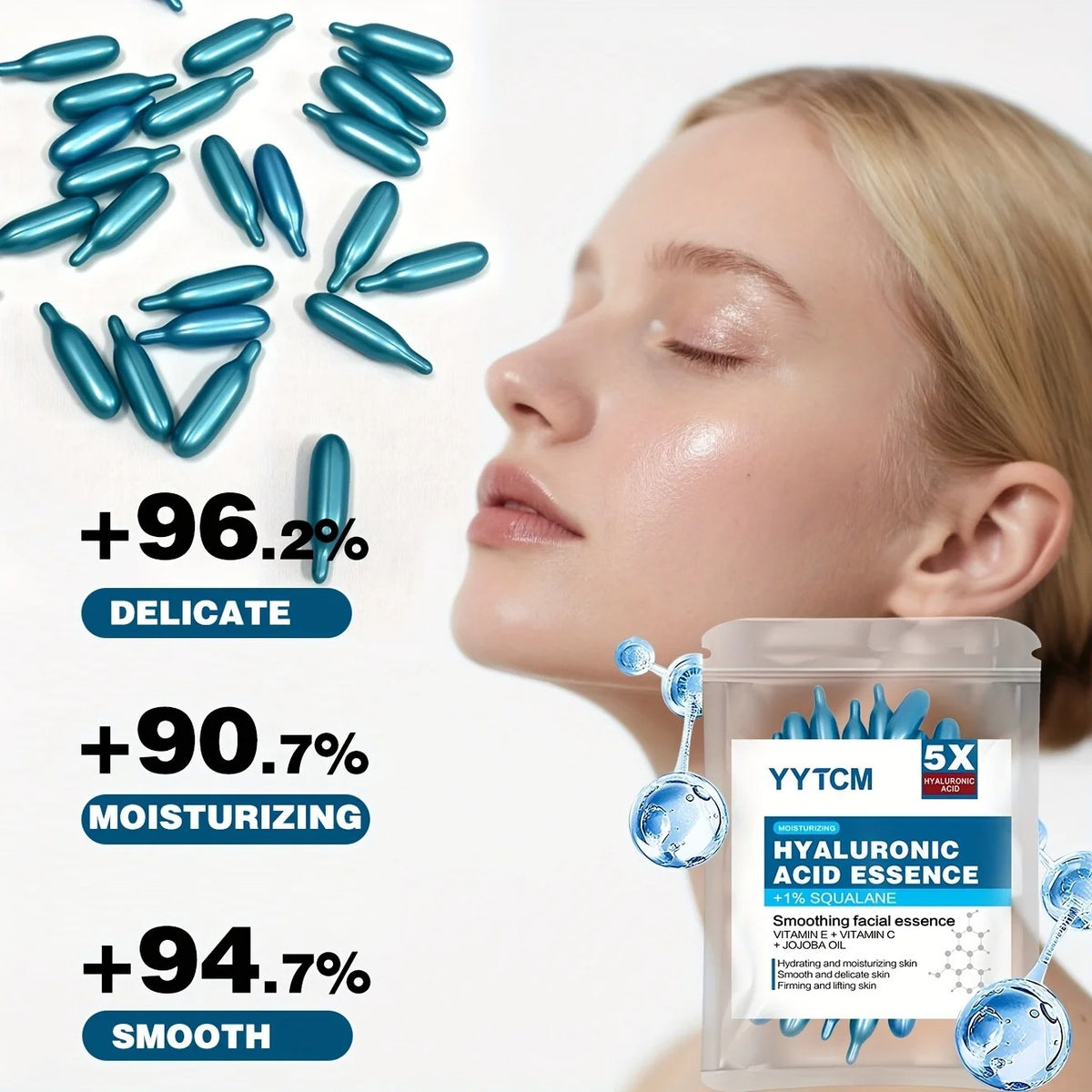 Hyaluronic & Squalene Hydrating Serum Capsules 30Pcs