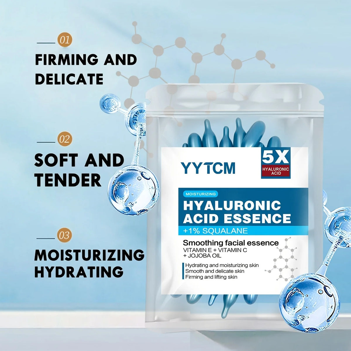 Hyaluronic & Squalene Hydrating Serum Capsules 30Pcs