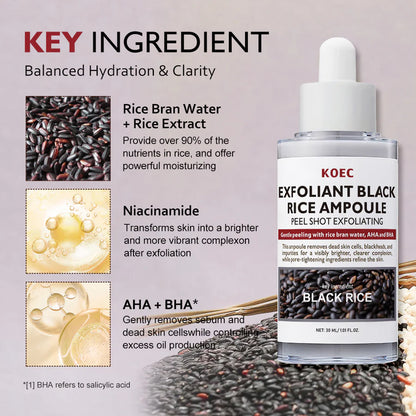 PEEL SHOT Exfoliating Black & White Rice Ampoule