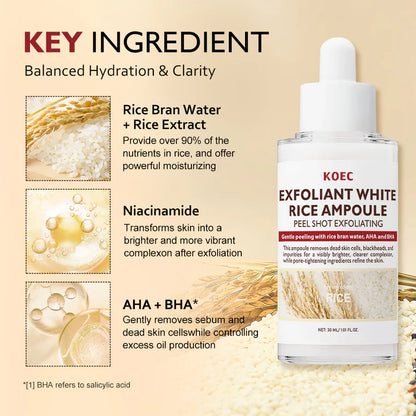 PEEL SHOT Exfoliating Black & White Rice Ampoule